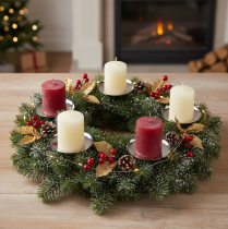 Artikel Kerzenhalter Silber Ø10cm 4 St