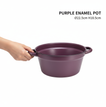 Artikel Eimer mit Griffen Pflanzwanne Metall Lila Ø22,5cm H10,5cm
