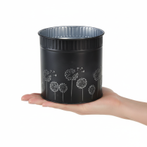 Artikel Übertopf Pusteblumen Blumentopf Schwarz Ø15,5cm H15,5cm