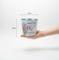 Artikel Übertopf Metall Blumentopf Lavendel Ø21cm H18cm