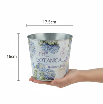 Artikel Übertopf Blumentopf Metall klein Hortensie Ø17,5cm H16cm