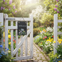 Artikel Willkommensschild Schieferplatte Hängedeko 20x15cm 2er Set