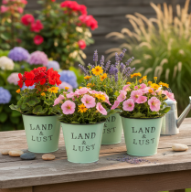 Artikel Pflanzkübel Mint Deko Übertopf Metall Blumentopf klein Ø14×H13cm
