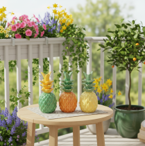 Artikel Deko Ananas Keramik Bunte Keramikdeko Sortiert 17cm 3St