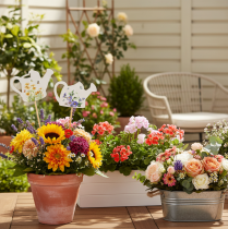 Artikel Gießkannen Dekostecker für Blumensträuße und Balkon Blumendekoration 34cm 12 St