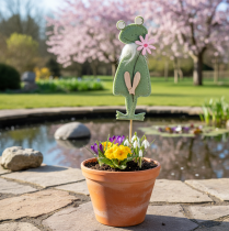Artikel Filz-Frosch Deko-Stecker – Frühlingshafte Pflanzenstecker für Blumen & Gestecke 10cm 12 St