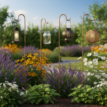 Artikel Stab mit Haken Rost Deko Garten Metalldeko H80cm 3St