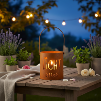 Artikel Laterne Metall Windlicht Edelrost Deko Lichtblick H22cm 2St