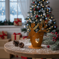 Artikel Teelichthalter Weihnachten Engel Deko Rost Deko Ø8cm H18cm