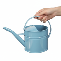 Artikel Deko Gießkanne Blumentopf Blau Metall 28x13x17cm 1,25l Garten Balkon Dekoration