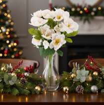 Artikel Kunstblume Christrose Bund Blumenstrauß Weihnachten 35cm 6St
