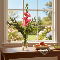 Artikel Künstliche Gladiole mit dekorativen Blüten 88cm