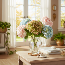 Artikel Hortensie künstlich Deko Blume mit Stiel 46cm