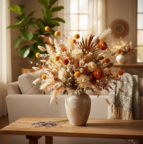 Artikel Craspedia Trockenblumen Strauß 55cm 20St