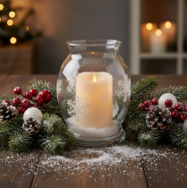 Artikel Große LED Kerze mit Timer Für außen Warmweiß Ø12,5cm H20cm