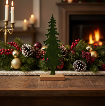 Artikel Tannenbaum Figur dekorativ mit Holzfuß 36cm