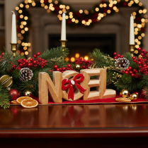 Artikel Schriftzug Noel mit Schleife Weihnachtsdekoration 18cm
