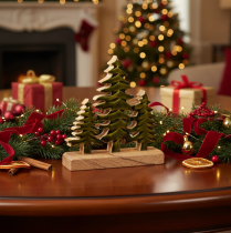Artikel Tannenbaum Deko auf Holzsockel für Tisch und Regal 20cm