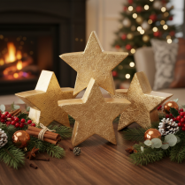 Artikel Deko Stern Weihnachten Aufsteller Tisch oder Regal 10cm 3St