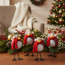 Artikel Deko Vogel Figur mit Schal Winterdeko 11cm 4St