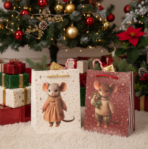 Artikel Geschenktasche Weihnachten Maus-Motiv 16cm 2St
