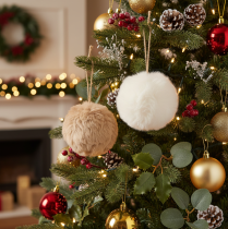 Artikel Deko Anhänger Pompon Kugel Christbaumschmuck 10cm