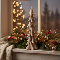 Artikel Deko Tannenbaum klein beflockt Tischdeko 44cm