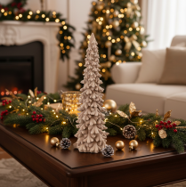 Artikel Deko Tannenbaum beflockt für Winterdeko 34cm