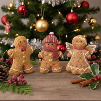 Artikel Deko Gebäckfigur Lebkuchenmännchen künstlich 8cm 3St