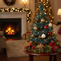 Artikel Lametta Weihnachtsgirlande mit 60 LED und Timer Outdoor 3m