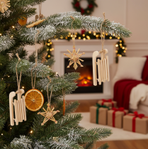Artikel Deko Schlitten zum Aufhängen für Weihnachtsbaum 6cm 6St