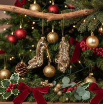 Artikel Glasschuh Ornament mit Leopardenmuster Christbaumschmuck 13cm 2St