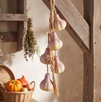 Artikel Knoblauch Deko zum Hängen Künstlich Gelb Lila L50cm