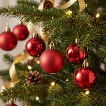 Artikel Weihnachtskugel Plastik Rot Ø6cm 12 St