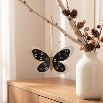 Artikel Wanddeko Schmetterling Deko Schwarz Weiß Gold Metall 15cm