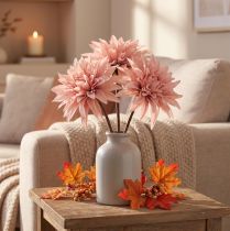 Artikel Dekoblumen Dahlie Künstlich Rosa Blüte Ø15cm L28cm 3 St