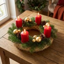 Artikel Strohkranz 25/4cm 10St - Naturkranz für Adventskranz, Türkranz, Tischdeko
