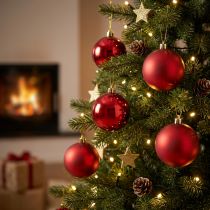 Artikel Christbaumkugeln Plastik Rot 8cm 6 St
