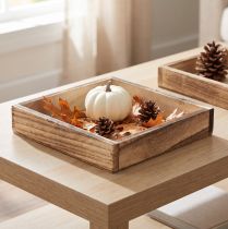 Artikel Holztablett rustikales Design perfekt für Zuhause oder Büro Dekoration 15cm 4St