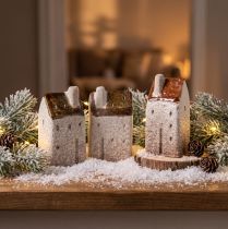 Artikel Dekohaus Set Keramikhaus Miniatur Häuser zum Aufstellen 7cm 3St