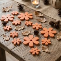 Artikel Streudeko Holz Blumen Blüten Orange Sommer Ø2–6cm 20 St