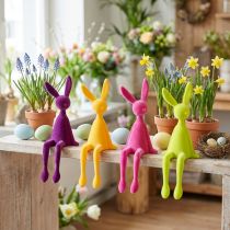 Artikel Hasen Kantenhocker Osterhasen Bunt beflockt 28cm 4 St