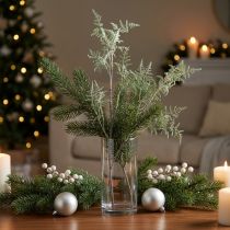 Artikel Künstlicher Farnzweig Farn Deko Glitter Winterdeko 70cm