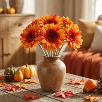 Artikel Künstliche Gerbera Blume, Kunstblume Orange Ø11cm 50cm