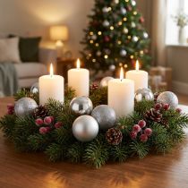 Artikel Mini Weihnachtskugel Silber Ø3cm 14 St