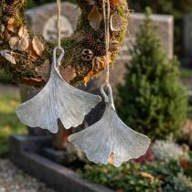 Artikel Grabschmuck Ginkgoblatt zum Hängen 10cm 3 St