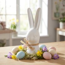 Artikel Hasenkopf Deko Osterhase Weiß Hase Keramik 17cm