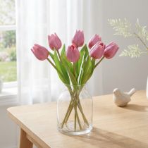 Artikel Blumen Deko Tulpen künstlich Kunstblumen Lila 20cm 6 St
