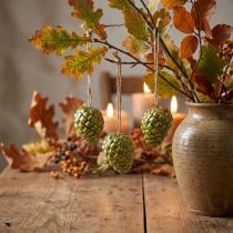 Artikel Zapfen Anhänger Pinienzapfen als Herbstdeko zum Aufhängen 5cm 3St