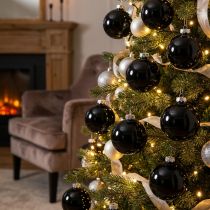 Artikel Schwarze Weihnachtskugeln Glas Baumkugeln Ø6cm 24 St